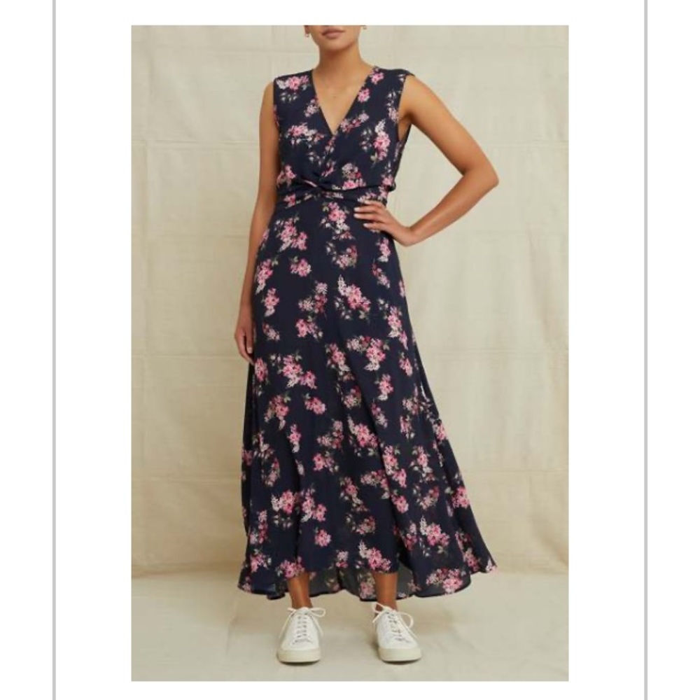 Amour Vert Olive Viscose Dress in Whitney Floral